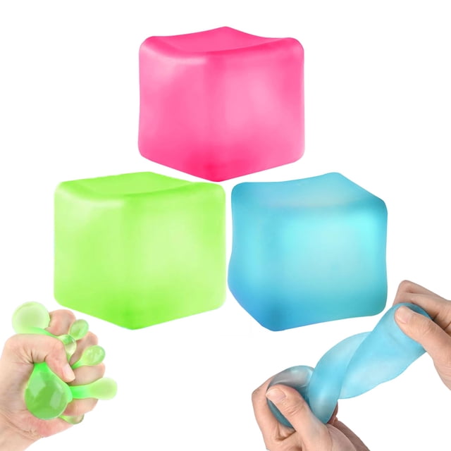 Cubo de hielo azurfórico Squishy Stress Cube Toy para aliviar la ansiedad