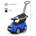 thumbnail image 7 of Infans 3 in 1 Ride on Push Car Toddler Stroller Sliding Car w/Music Navy, 7 of 7
