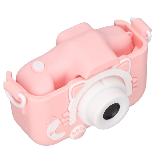 Cámara de juguete para niños, cámara digital para selfies, cámara de video de 20 MP con función MP3 para niños mayores de 3 años, color rosa, con tarjeta de memoria de 32 G y lector de tarjetas