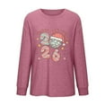 thumbnail image 5 of Ailaofu New Years Eve Outfits Women,Women's Casual Long Sleeve Round Neck Happy New Year 2026 Printed Graphic Plus Size Tops, 5 of 5