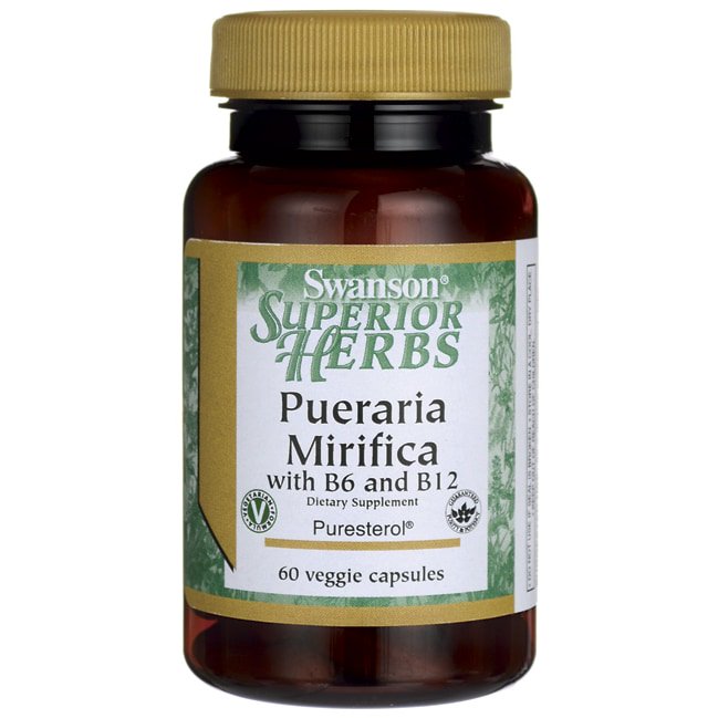 Swanson Pueraria Mirifica with B6 & B12 60 Veggie Capsules Walmart