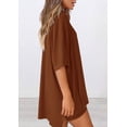 thumbnail image 4 of Conjunto de salón Outfit PRETTYGARDEN 2025 Summer Brown XL para mujer, 4 of 6