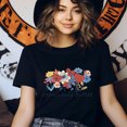 thumbnail image 3 of America Land of the Free Floral T-Shirt | Women’s Patriotic Flower Graphic Tee, Dark Heather, Size XL, 3 of 6