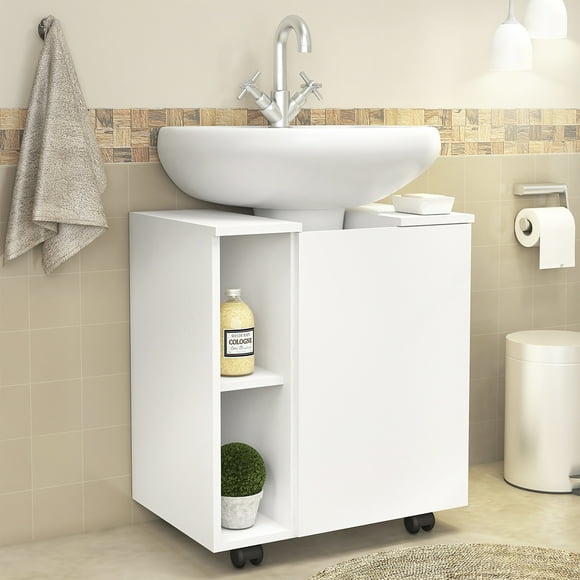 MOBI Mueble para Baño de Madera Modelo Limay en Color Blanco