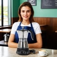 thumbnail image 2 of LAOION Cafeteras Electricas Modernas Moka Pot, Italian Coffee Espresso Machine, 6 Cup Cuban Coffee Maker with Detachable Base & Overheat Protection,, 2 of 6