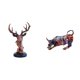 thumbnail image 1 of Figura de cabeza de ciervo,Adorno de cabeza de ciervo,estatua de animal decorativa,Figura de cabeza de ciervo para decoración de mesa creativa,Estatua de toro de resina,Pintura Resina Toro, 1 of 8