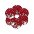 thumbnail image 7 of 15 Inch Round Placemats Set of 6, Red Christmas Snowman Non Slip Heat Insulation PP Table Mats, Xmas Truck Tree Snowflake Washable Place Mats for Kitchen Dining Party Table Decor, 7 of 7
