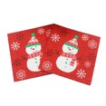 thumbnail image 4 of STRANDCHIC 20Pcs Snowman Themed Napkin Red Wood Pulp for Holiday Beverage Use, 4 of 8