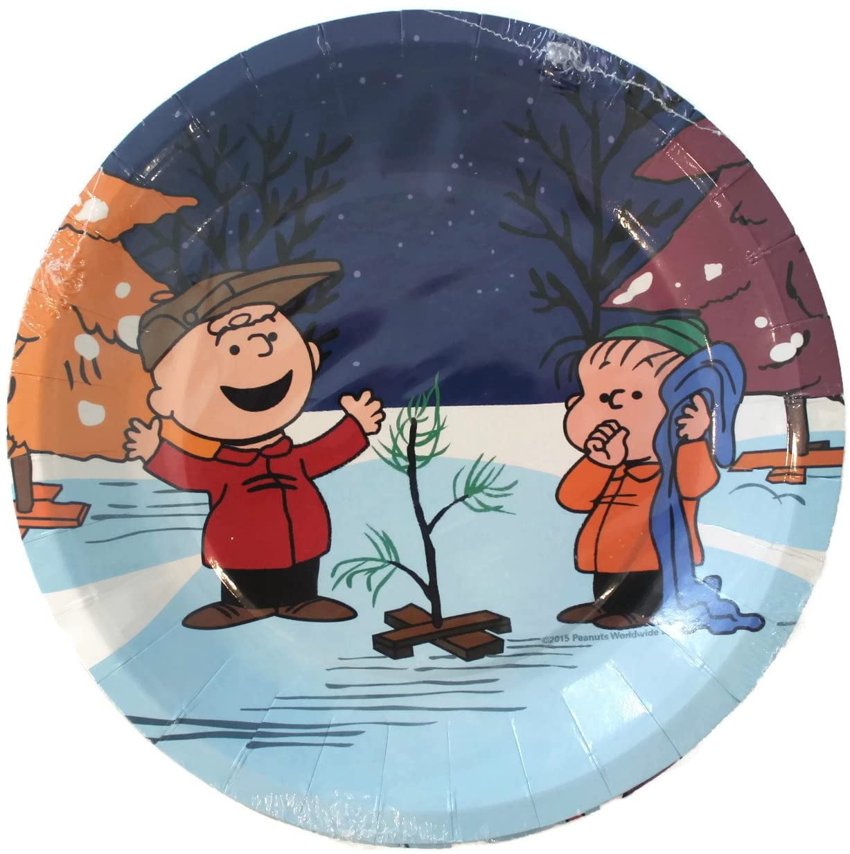 Snoopy Peanuts Ceramic Snack Vanity Tray Table Plate Charlie Brown Christmas