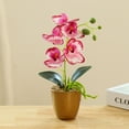 thumbnail image 4 of Artificial Flower Bonsai UV-resistant Easy Care Plastic No Fading Butterfly Orchid Potted Artificial Flower for Home, 4 of 8