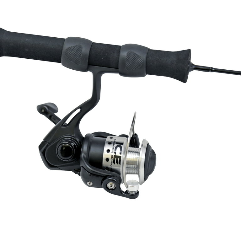 Quantum Ice Spinning Reel and Durable Fiberglass Rod Combo, Black