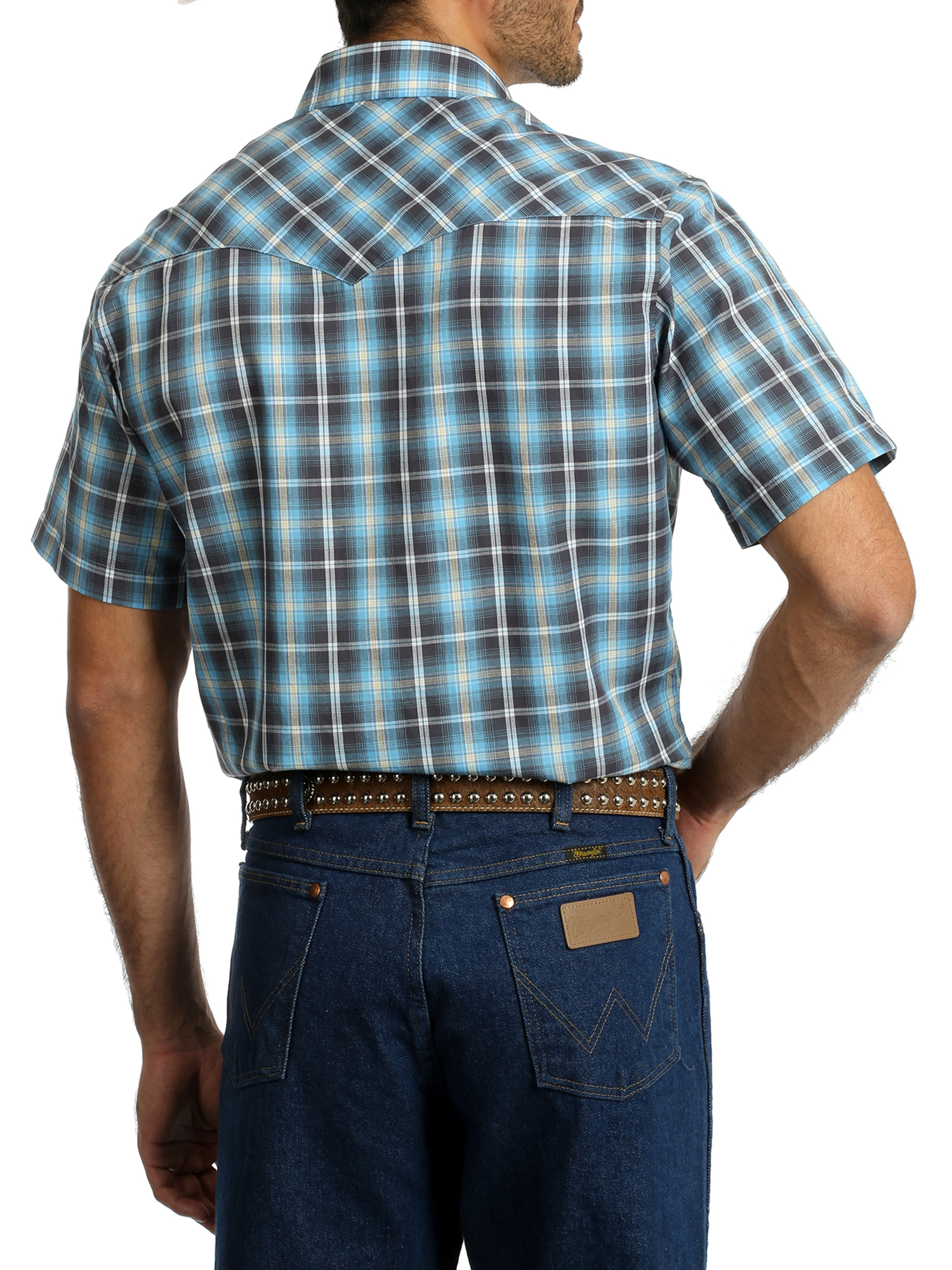 Wrangler Men's and Big Men's Short Sleeve Plaid Western Shirt - image 2 of 3