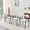 White Fabric, variant on Leumius Dining Chairs Set of 4,PU Leather Dining Room Chairs with Cushion Seat and Metal Legs,Modern Minimalist Style Kitchen Chairs for Kitchen Living Room,Easy Assembly,Black PU