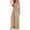 Khaki, variant on Womens Gingham One Piece Jumpsuit Wide Leg Sleeveless Spring Jumpsuits Dressy Plaid Long Pant Romper Summer Outfits