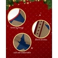 thumbnail image 6 of 4th of July Christmas Tree Skirt 36 Inches Large Christmas Skirt Tree, Independence Day Patriotic Blue Borwn Star Tree Skirt Christmas Decorations for Fireplace Party Holidays Indoor Outdoor, 6 of 7