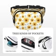 thumbnail image 5 of Bingfone Fanny Packs for Women Fashion Waist Packs Bag with Adjustable Strap Waterproof Everywhere Crossbody Belt Bag for Workout Running Travelling( Sunflowers ), 5 of 9