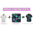 thumbnail image 7 of YLLMHH Men Stitched Leopard Harajuku Color Block Turndown Outdoor Street Short Sleeve Shirt 5XL, 7 of 7