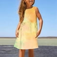 thumbnail image 2 of TJAZFJPA Robe Noire pour Filles Robe d'Été Sans Manches pour Filles Robe Ligne A Extensible Confort Col Rond Décontracté avec Imprimé Dégradé pour Tout-Petits Enfants Plage & Activités Extérieures Robes pour Filles, 2 of 5