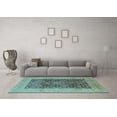 thumbnail image 3 of Ahgly Company Indoor Rectangle Oriental Light Blue Traditional Area Rugs, 2' x 4', 3 of 4