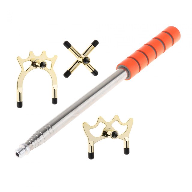 Guardoinrt Support de Queue de Billard Premium Couleur Orange Taille Réglable Support de Queue de Billard Fourche Amovible Innovante Tête Croisée Basse Haute