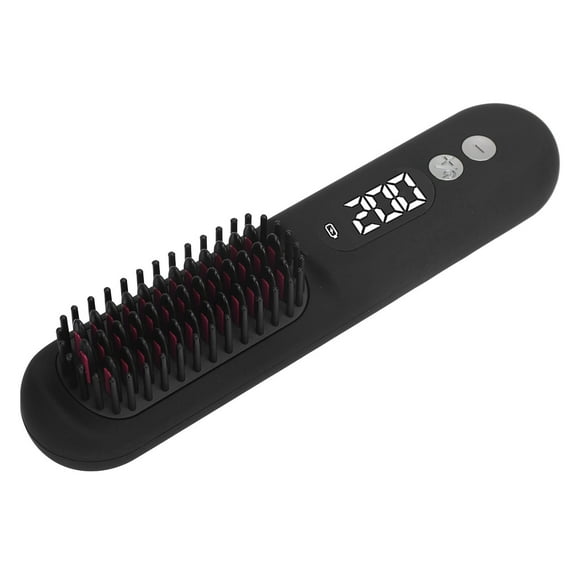 Hair Straightener Brush, One Step Straightening Brush with Negative Ions, Adjustable Temp Settings, 30s Fast Heating, Straightening Comb with Anti Scald, Gifts for Women