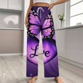 thumbnail image 2 of Butterfly Pajama Pants Loose Pajamas Female Breathable Home Trousers Leisure Sleeping Pants Large Size, 2 of 6