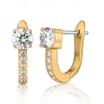 Limerencia Titanium Cubic Zirconia Hoops, Lightweight Cuff Earrings for Women