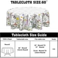thumbnail image 3 of Spring Summer Tablecloth Round 60 Inch Easter Butterfly Floral Table Cloth Washable Plant Wildflower Printed Decorative Outdoor Table Cover for Kitchen Dining Holiday Party Picnic Indoor Home Decor, 3 of 6