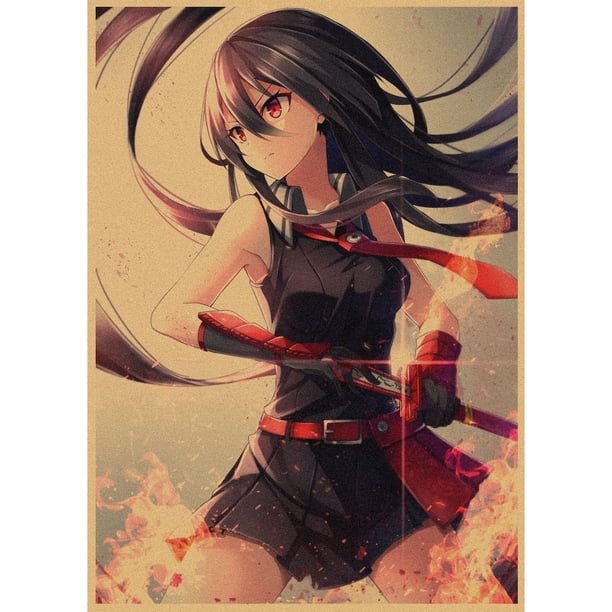 Póster decorativo para pared Pain Akames ga Killss Retro Anime