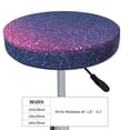 thumbnail image 4 of Honeii Violet Glitter Bar Stool Covers – Perfect Fit for 12" to 14" Round Stools, Crease-Resistant, Stretchy, Washable & Dustproof Seat Slipcovers-12 inch, 4 of 7