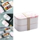 thumbnail image 4 of Fiambrera Bento Correa de seldo de nailon Recipientes de preparación de das para una alimentación saludable Preparación de das rosa y divisor Macarena Fiambreras Bento, 4 of 8