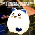 thumbnail image 5 of AMERTEER Night Lights Cute Cat Silicone Lamp Rechargeable Bedside Baby Nursery Lamp with Multi-Color Tap Control USB Cable, 5 of 7