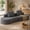 Dark Gray, variant on Patbrela 98" Modern Art Sofa Oversized Curved Boneless Couch, 38 Inch Extra Deep Seating Upholstered Sofa for Living Room, Office & Apartment, Linen Upholstery, No Assembly, Dark Gray