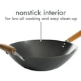 thumbnail image 3 of Hammond 14-Inch Flat Bottom Carbon Steel Wok, Black, 3 of 6