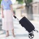 thumbnail image 4 of Carrito de compras forro, bolsas de tranvía para carrito de compras reemplazo impermeable con bolsillos laterales de malla plegable bolsa de almacenamiento, negro, 4 of 5