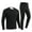 Black, variant on Winter Outdoor Sports Baselayer Set for Men Women Fleece Lined Heated Underwear