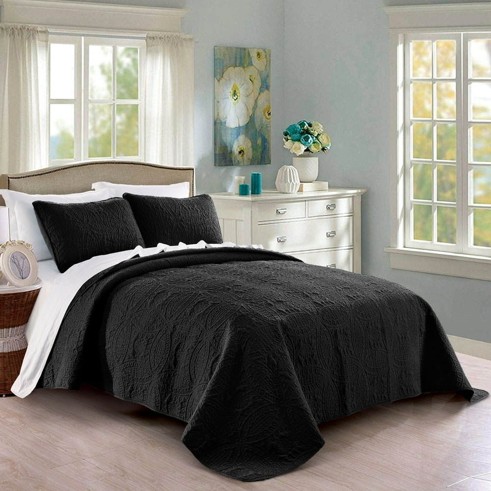 quilt-set-king-cal-king-california-king-size-black-oversized-bedspread-soft-microfiber