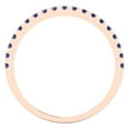 thumbnail image 5 of 0.57 ct Brilliant Round Cut Simulated Tanzanite 18K Rose Gold Stackable Band SZ 9.25, 5 of 6