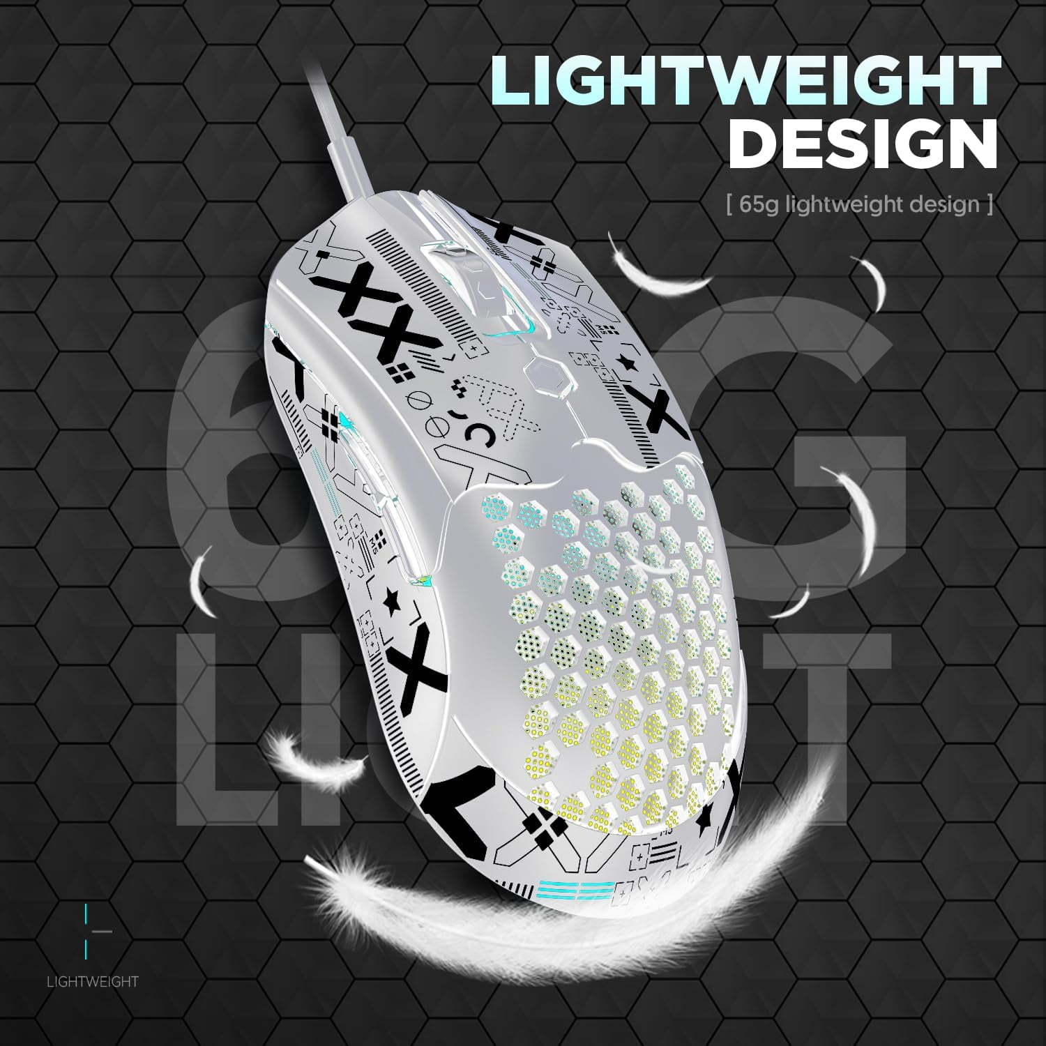 ZIYOULANG M5 Pro Ultralight Wired Gaming Mouse, Lightweight ZIYOULANG M5 Pro Ultralight Wired Gaming Mouse, Lightweight