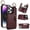 Jujube Red, variant on Wallet Case for iPhone 16 Pro, Premium Vintage PU Leather Magnetic Closure Handbag Zipper Pocket Case Kickstand Card Holder Slots with Ring Hook Shockproof Flip Cover, Jujube Red