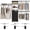 Black, variant on Armocity 120'' Large Walk-in Closet System with Drawers, Heavy Duty Closet Organizer System with Hanging Rods and Shelves for Wardrobe Storage, White Oak