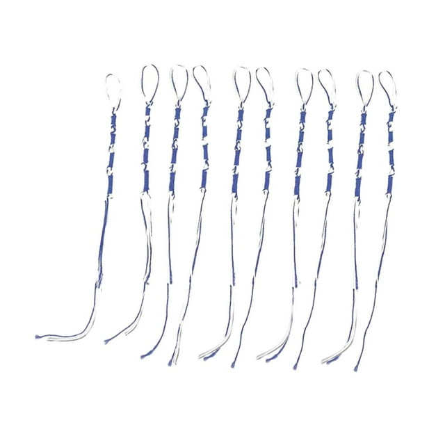 10 piezas de tzitzits tradicionales judíos, tzitzits de jeans, borlas, decoración judía Azul Blanco