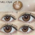 thumbnail image 3 of MILL CREEK-lentes de contacto de Color marrón para miopía, lentes con dioptrías para agrandar, maquillaje de potencia cosmética brillante para ojos, uso anual, 3 of 4