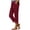 Wine, variant on SBYOJLPB Womens Ankle Pants Solid Color Drawstring Casual Loose Trousers with Pocket Casual Capris Pants