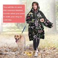 thumbnail image 4 of Wearable Oversized Blanket,Pioneer Flower Floral Print Pattern Wearable Blanket Hoodie for Adults,Cozy Hooded Blankets with Super Pockets,Super Warm Fuzzy Pullover for Women & Men, 4 of 6