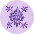 thumbnail image 1 of Ahgly Company Machine Washable Indoor Round Transitional Purple Area Rugs, 3' Round, 1 of 7