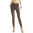 thumbnail image 2 of Ofreoo Fleece Lined Leggings Women Solid Color Winter Shag Derung Fever Priming Warm Pants, 2 of 5