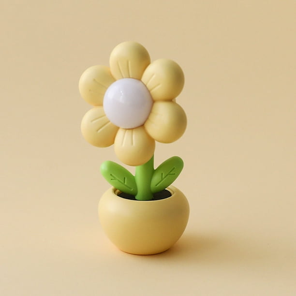 mfyjkho Lámpara de noche con forma de maceta, LED blanco cálido, funciona con pilas, 5,4 x 5 x 10 cm, incluye 1