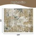 thumbnail image 3 of SIXHOME 9'x12' Abstract Area Rugs Modern Soft Washable Rug Neutral Non-Slip Indoor Rug for Living Room Bedroom Dining Room Office Lightweight Foldable Carpet Ideal for High Traffic Areas Dark Brown, 3 of 7