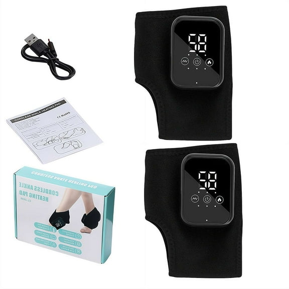 Ankle Massager - Electric Shiatsu Massage Foot, Heat Foot Massager Circulation, for Feet, Massager Circulation Stimulator Foot Massager, Wireless & Portable 3-in-1 Massager